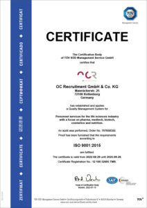 OCR: ISO 9001 Zertifikat